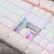 ユニック（Rapoo）V 700 S氷晶版108鍵盤ハイブリッドメカニンカルボボールドゲームミッキーボンドチキンキーボードを食べるバーラットキーボードのノートパソコンキーボードの白い赤軸