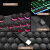 EWEADNゲームバトラLED付き牧馬人本当に機械的な手触りのキーボードセットlol鍵盤マウスデスクトップケーブル薄膜ネットカフェの外にパソコンノートUSB外にキーボードを接続する牧馬人の黒いレインボーバートキーボード（パンク版）