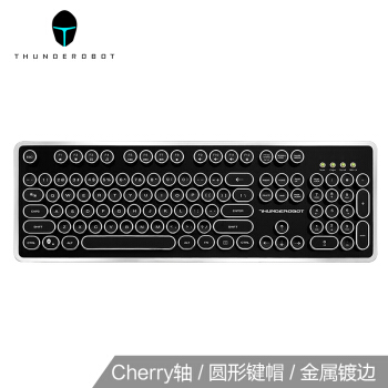 ThundeRobot（ThundeRobot）蒸気パンクK 60 R-s Cherry赤軸メカルキーボンド復古タイプライターのキーパッド皓月銀104鍵盤は絶えることなく生を求めてチキンキーボードを食べます。