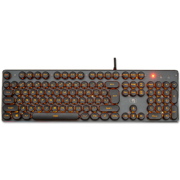 Technology（Technology）K 100浮遊機械的手触りキーボードバークライトゲームはチキンコンピュータデスクトップパンクレトロLED付のノートパソコンの有線黒橙光（パンク版）を食べます。