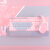 ROG PNK Baby甜心限定シリーズ少女ピンク版電競外設キーボード（赤軸）、マウス、ヘッドホンセット（マウスパッドなし）