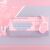 ROG PNK Baby甜心限定シリーズ少女ピンク版電競外設キーボード（赤軸）、マウス、ヘッドホンセット（マウスパッドなし）