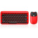 LOFREE洛斐dot丸帽ブルートゥースメールボックス青軸ワイヤレットボーマウスセット充電（MacノートiPadパソコンオフィス）赤のスーツ