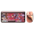 洛斐無線ブルートゥースメールボックスドットアップルMacパソコンオフィスノートiPad携帯電話のマカロンの女神限定商品口紅キーボードのバラゴールド限定版マウスセット