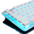 狼途遊戯有線機械手触りキーボードマウスセット（LED付薄型静音キーボードボタンマウスセットノートパソコンデスクトップパソコン家庭用キーボード）白氷藍＋機械蛇マウス白＋LED付きイヤホン