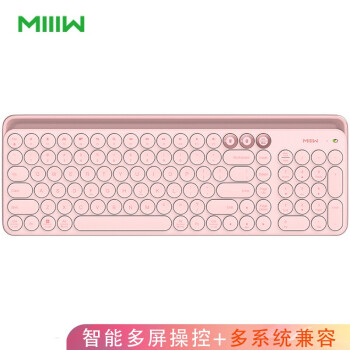 お米（MIIW）アップルのBluetoothキーボードノートワワイスキーボー音が薄い携帯タブレットiPadファーウェイLenovo小米共通ピンク