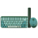 ラジウム拓（Rantopad）RF 100ワイヤマウスセットオフィスキーマウスセット携帯仿古ドットキーボードマウスパッドセット墨緑色