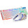 GX 50白い虹の鍵盤+牧馬の人の金属の底の白いマウス