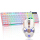 【マウスセット】K 4白いレインボーバックライト+G 2ホワイトゴールドマクロプログラミングマウス